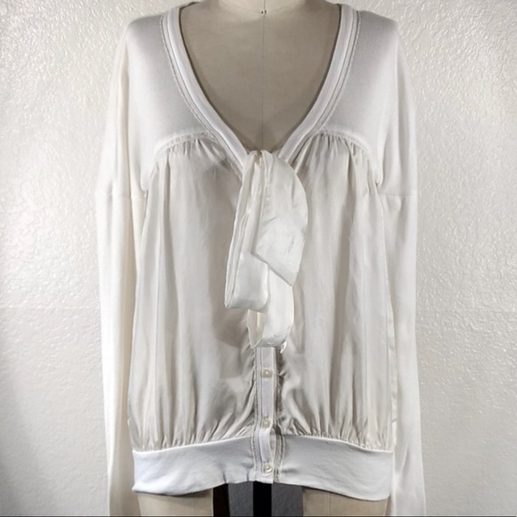 Johnny Was Tops - NWOT Vintage Johnny Was Whitley Tie Neck Top Sz S